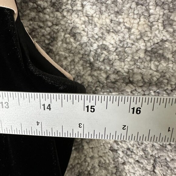 Azazie Atelier Dress Womens 12 Black Blush Pink Joanna Bow Mini Velvet Cocktail - Picture 3 of 10